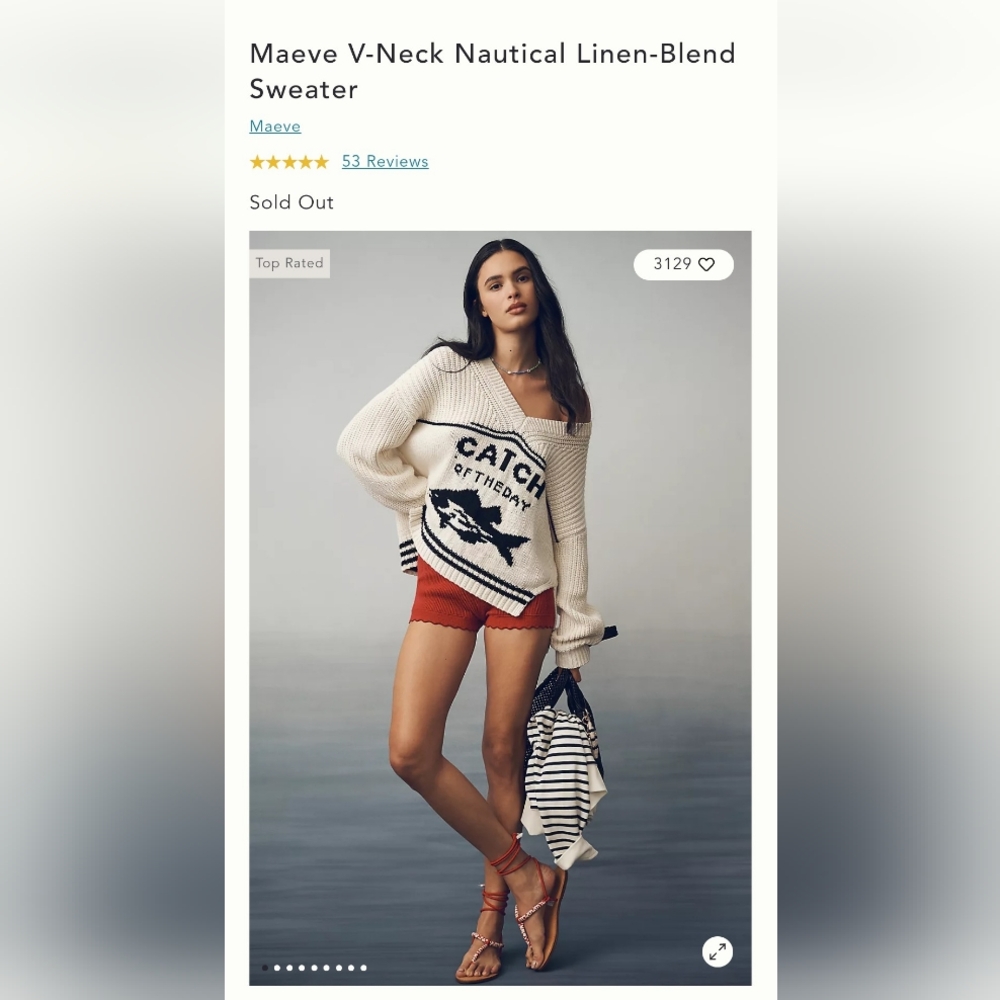 Maeve Catch Of The Day Cotton Sweater